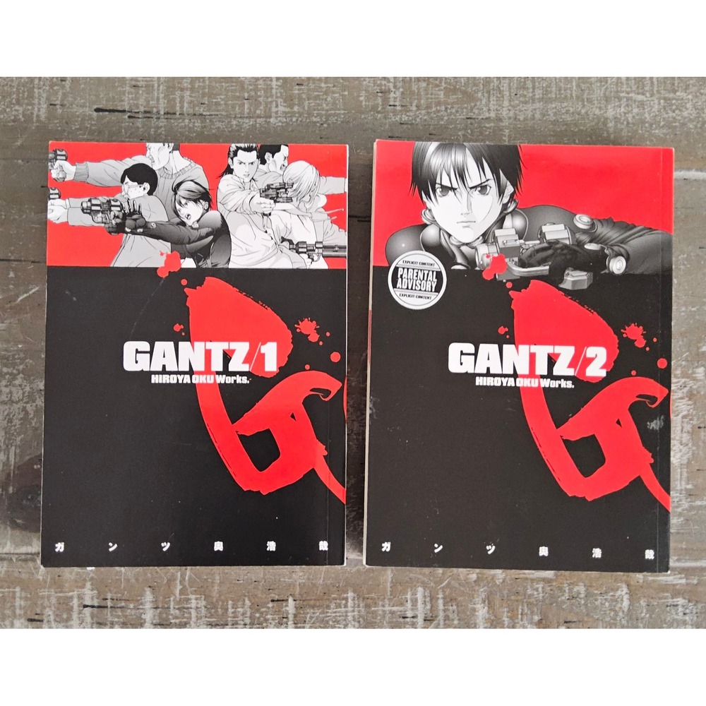 GANTZ Vol. 1 & 2 Manga Lot Hiroya Oku Dark Horse English Graphic Novels